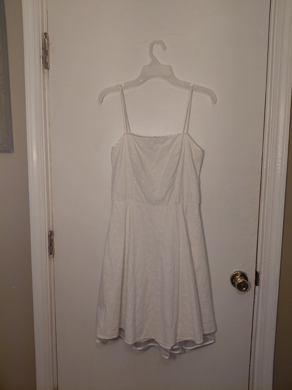 Taboo White Eyelet Spaghetti-Strap Mini Dress